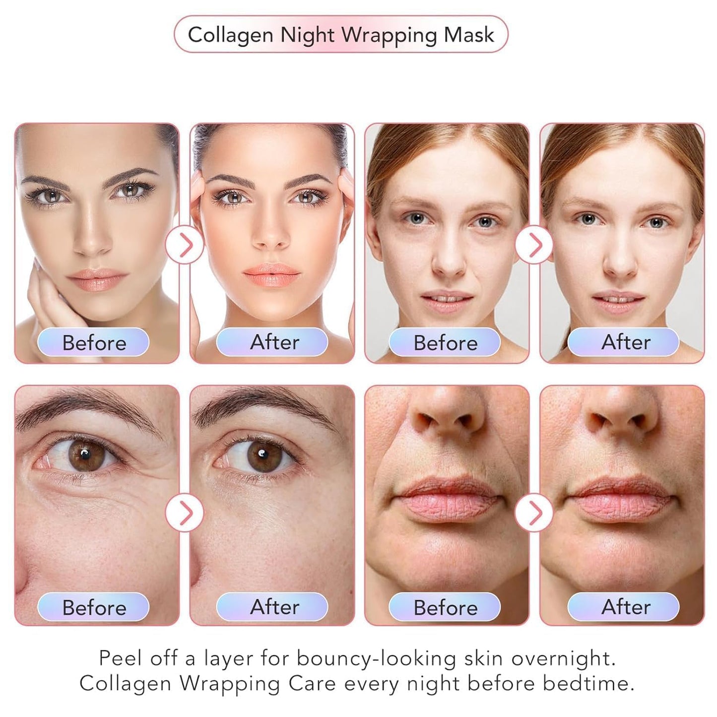 Buy 1 Get 1 Free | Medicube Bio Collagen Face Mask Overnight Glow